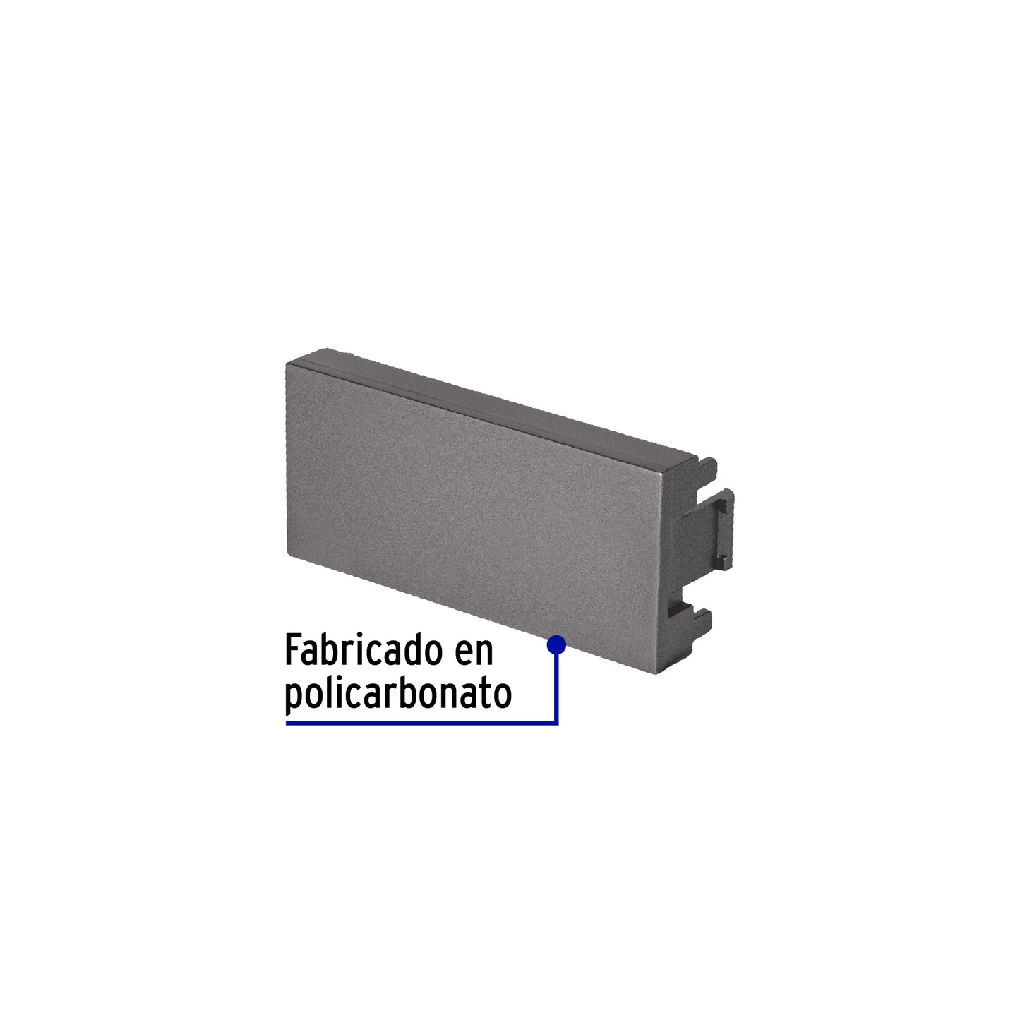 Tapón ciego acero inox de 1 módulo, línea Lisboa, Volteck | TA-LA | 47832
