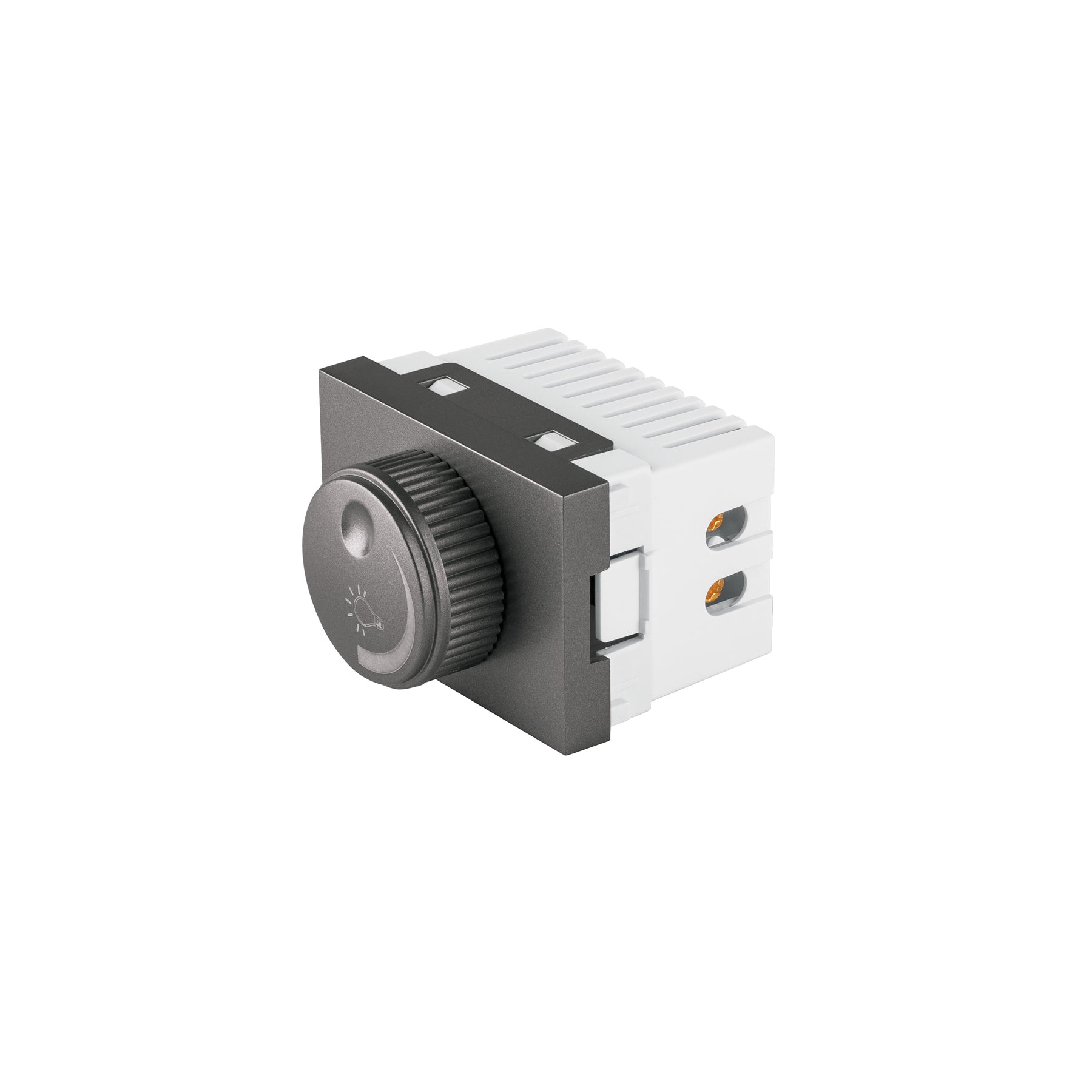 Dimmer giratorio acero inox de 1.5 módulos, línea Lisboa | DIM15-LA | 47833