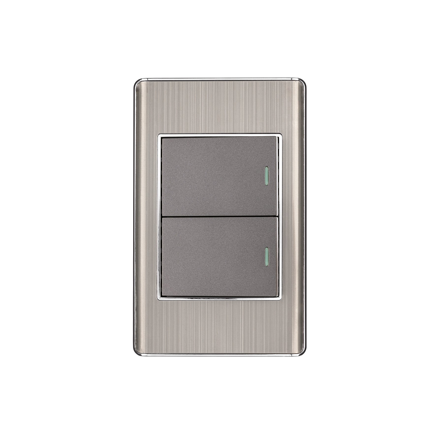 Placa armada acero 1 interruptor y 1 de 3vías 1.5mód,Lisboa | PA-APDO15-ELA | 47841