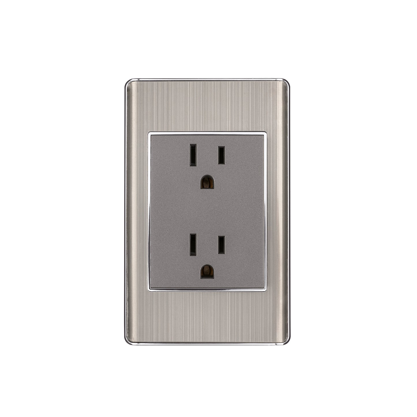 Placa armada acero inox contacto dúplex 3 módulos, Lisboa | CODO-LA | 47849