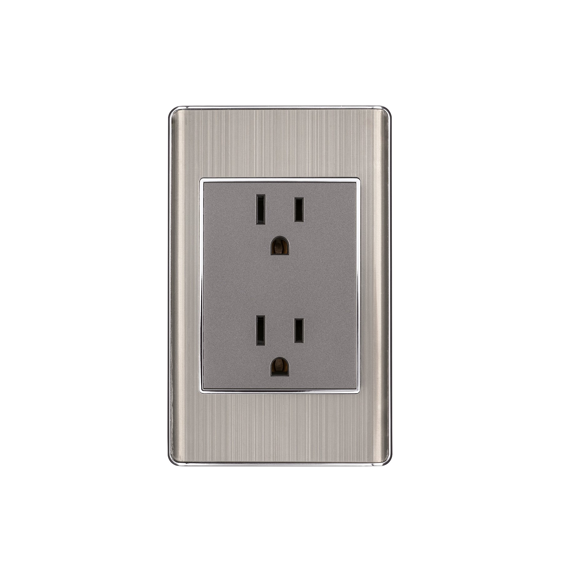 Placa armada acero inox contacto dúplex 3 módulos, Lisboa | CODO-LA | 47849