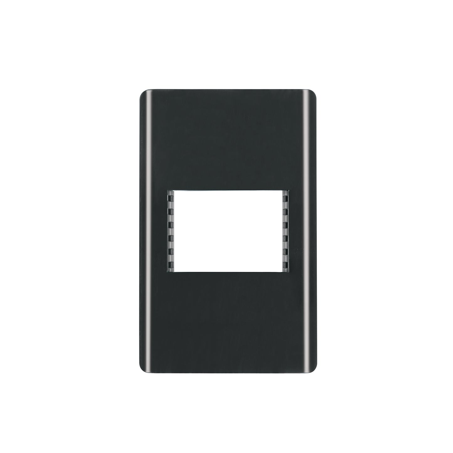 Placa negra de 1 ventana 1.5 módulos, línea Lisboa, Volteck | PPSE15-LN | 47871