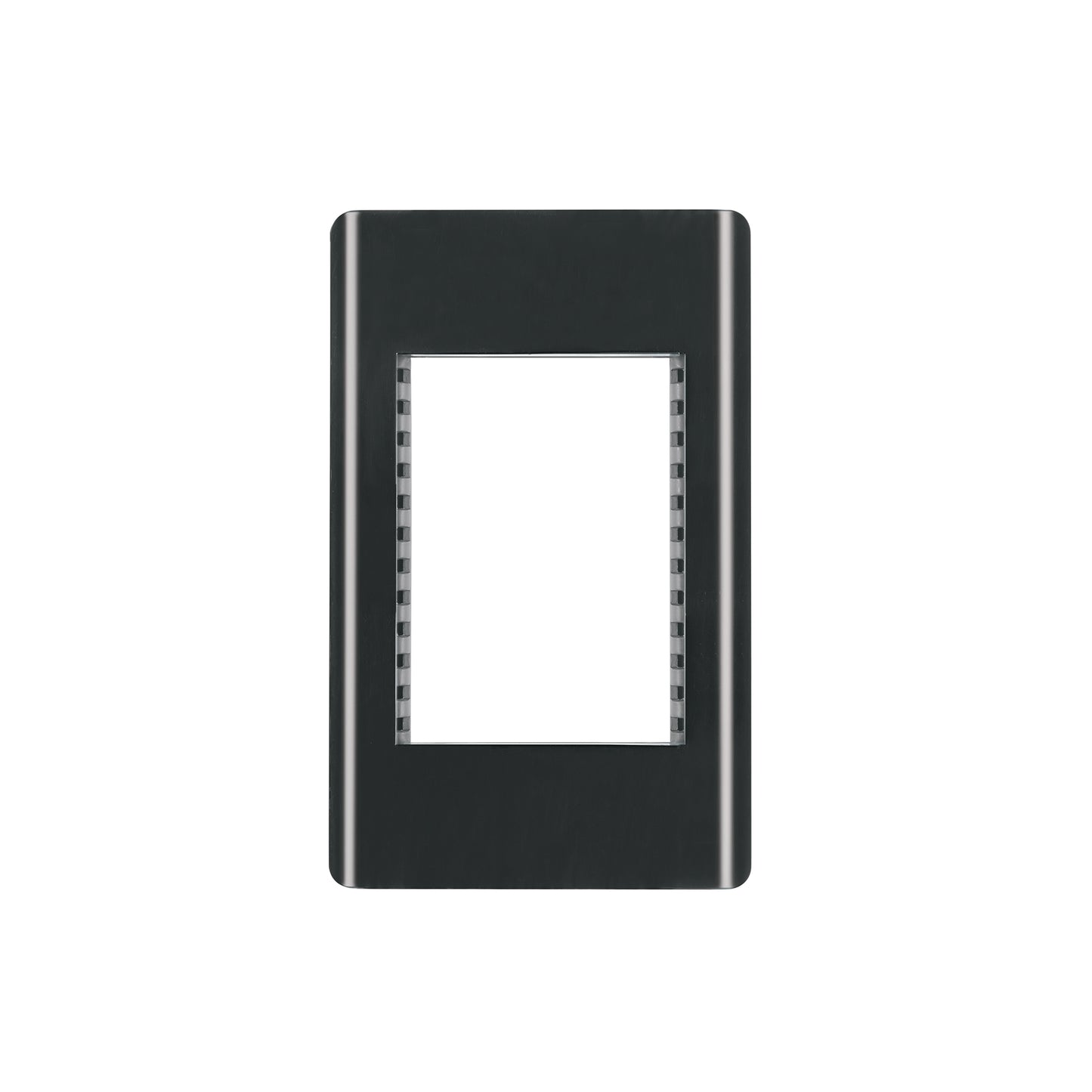 Placa negra de 1 ventana 3 módulos, línea Lisboa, Volteck | PPTR-LN | 47872