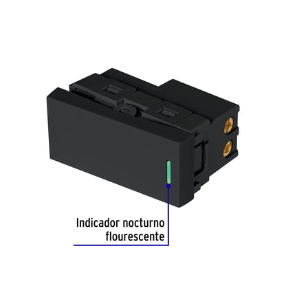 Interruptor de 3 vías negro de 1 módulo, línea Lisboa | APSE-ELN | 47876