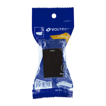 Interruptor de 3 vías negro de 1.5 módulos, línea Lisboa | APSE15-ELN | 47877