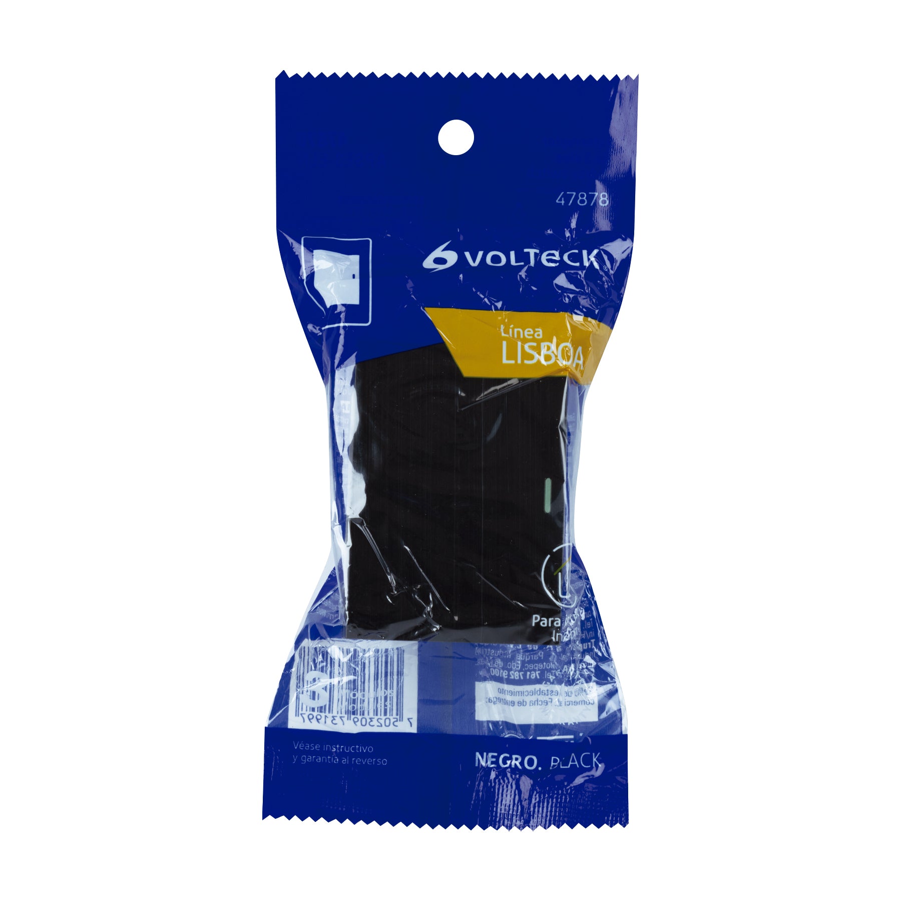 Interruptor de 3 vías negro de 3 módulos, línea Lisboa | APSE3-ELN | 47878