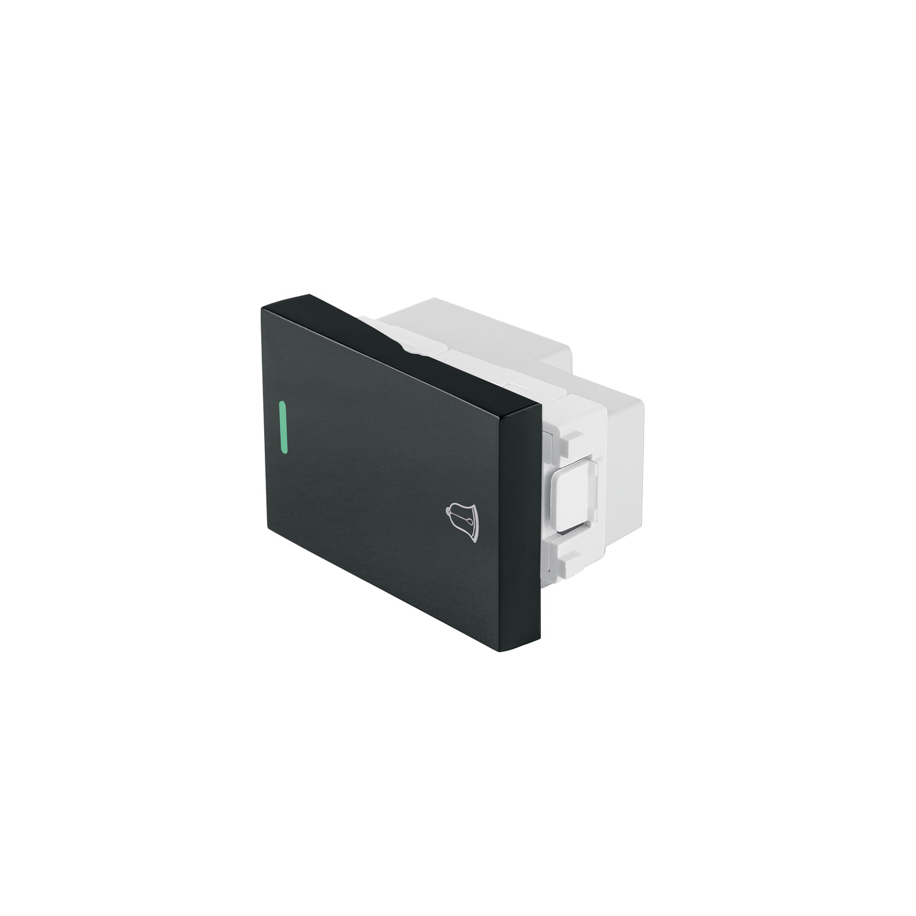 Interruptor para timbre negro de 1.5 módulos, línea Lisboa | APTI15-LN | 47879