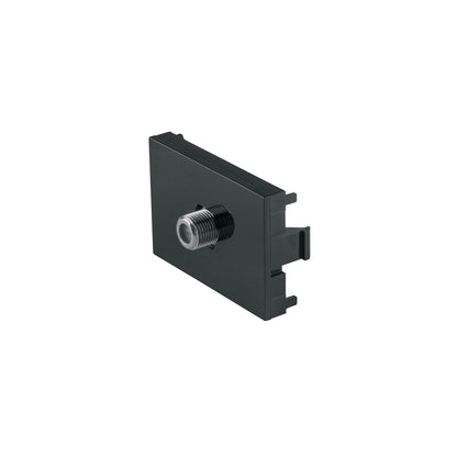 Toma de televisión negro de 1.5 módulos, línea Lisboa | TV15-LN | 47883