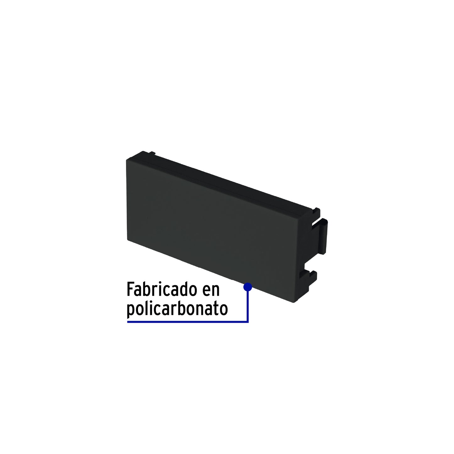 Tapón ciego negro de 1 módulo, línea Lisboa, Volteck | TA-LN | 47885