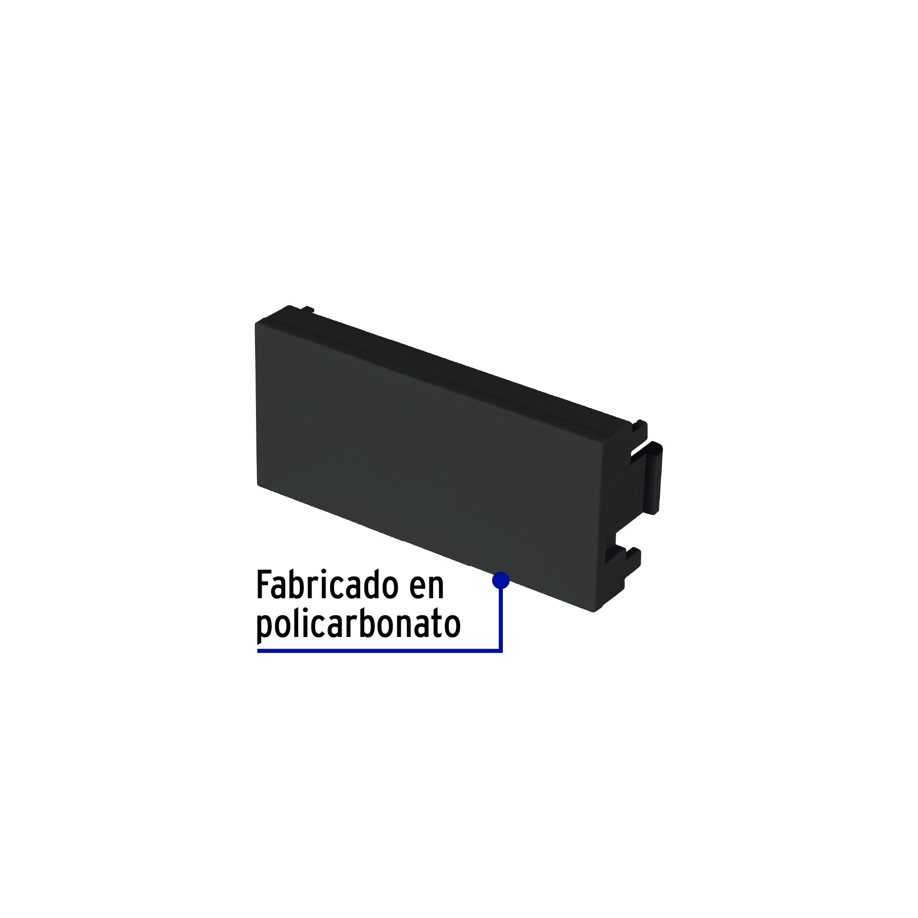 Tapón ciego negro de 1 módulo, línea Lisboa, Volteck | TA-LN | 47885