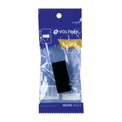 Tapón ciego negro de 1 módulo, línea Lisboa, Volteck | TA-LN | 47885