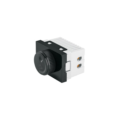 Dimmer giratorio negro de 1.5 módulos, línea Lisboa, Volteck | DIM15-LN | 47886