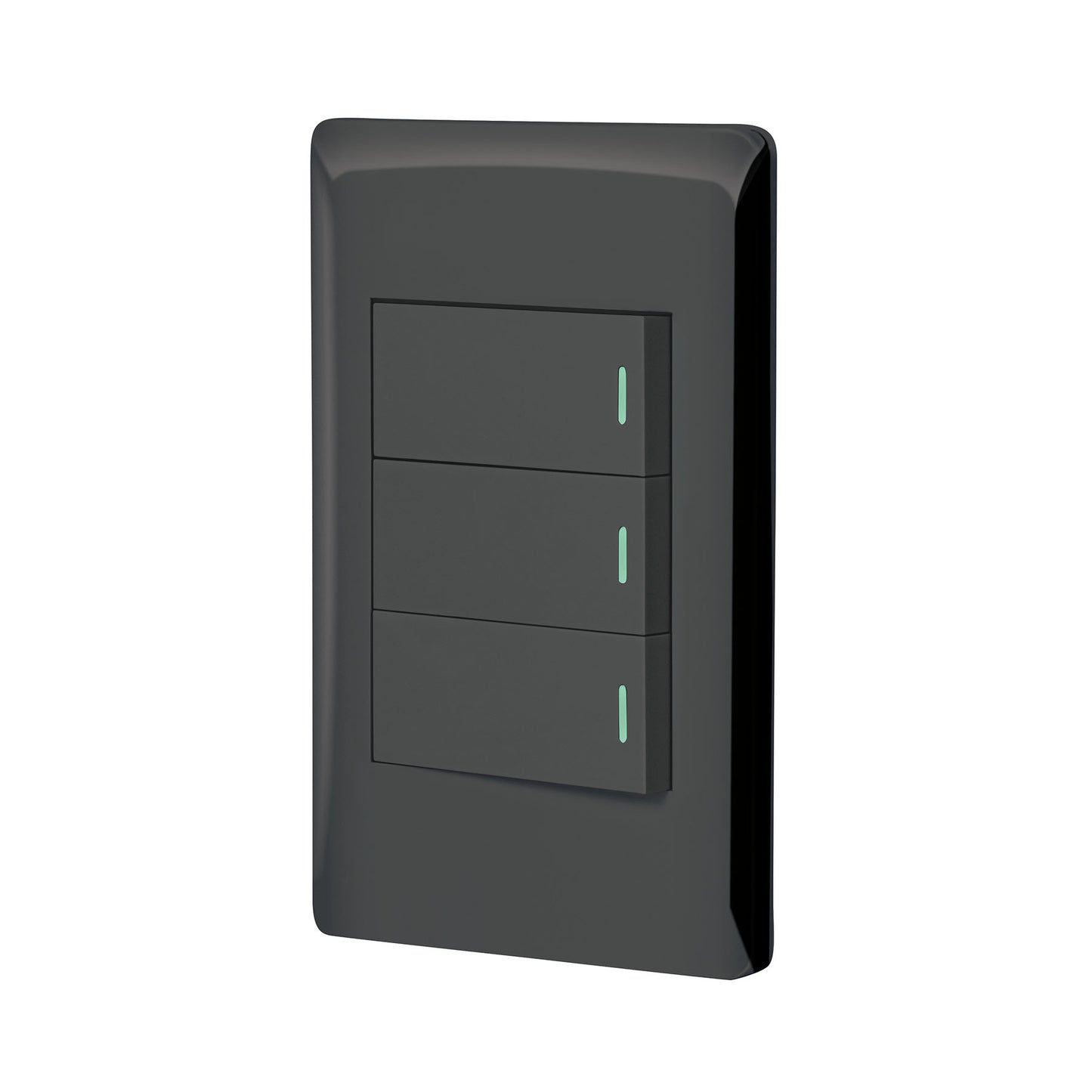 Placa armada negra 2 interruptores 1 de 3 vías 1 mód,Lisboa | PA-APTR-ELN | 47890