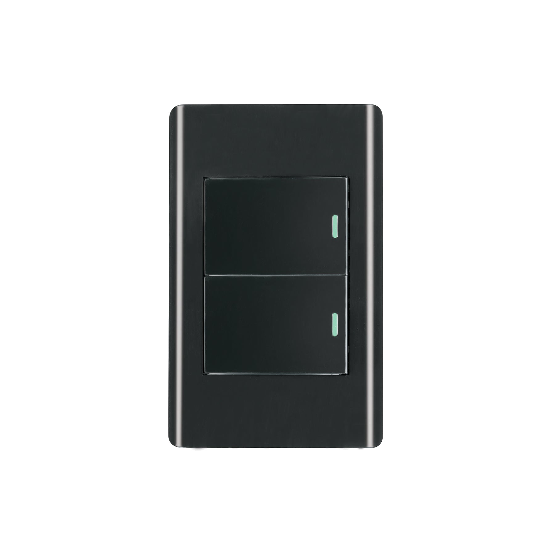 Placa armada negra 2 interruptores 1.5 módulos, Lisboa | PA-APDO15-LN | 47893