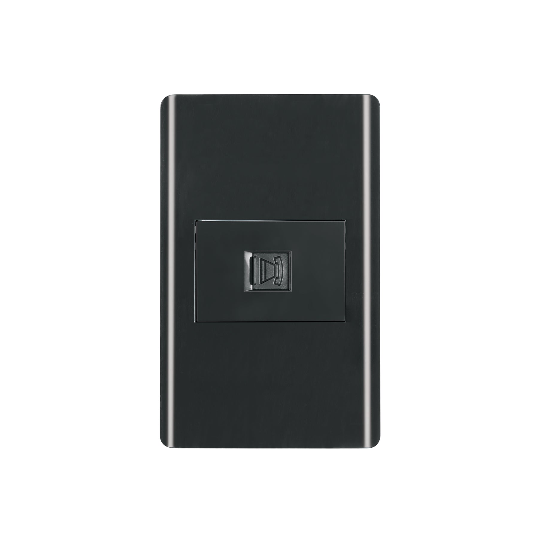 Placa armada negra 1 toma para teléfono 1.5 mód, Lisboa | PA-TE-LN | 47897