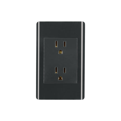 Placa armada negra contacto dúplex 3 módulos, Lisboa | CODO-LN | 47902