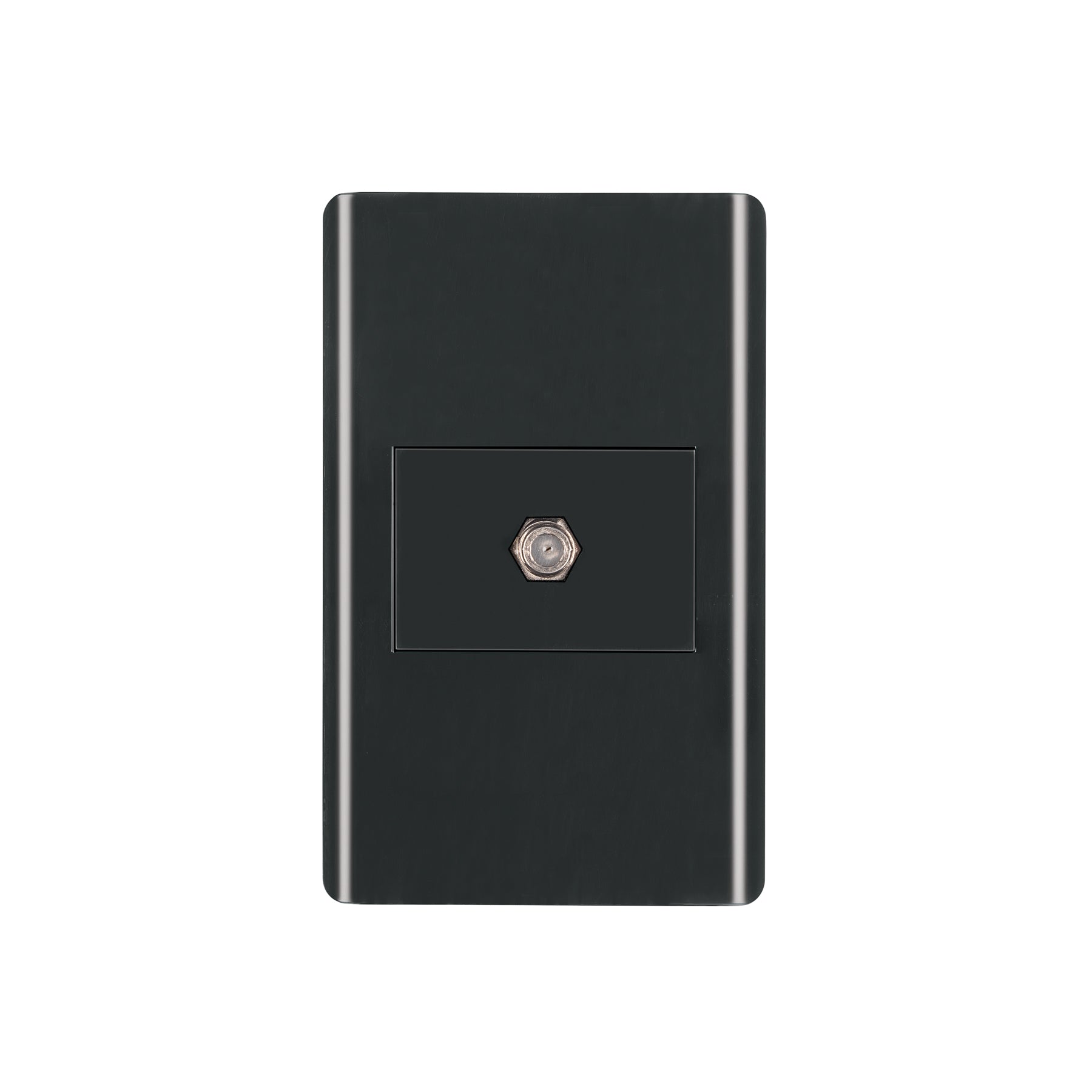 Placa armada negra 1 toma de TV, 1.5 módulos, Lisboa | PA-TV-LN | 47905