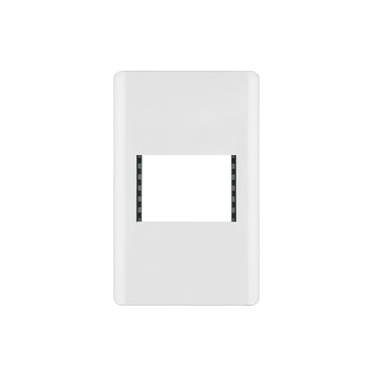 Placa blanca de 1 ventana 1.5 módulos, línea Lisboa, Volteck | PPSE15-LB | 47938