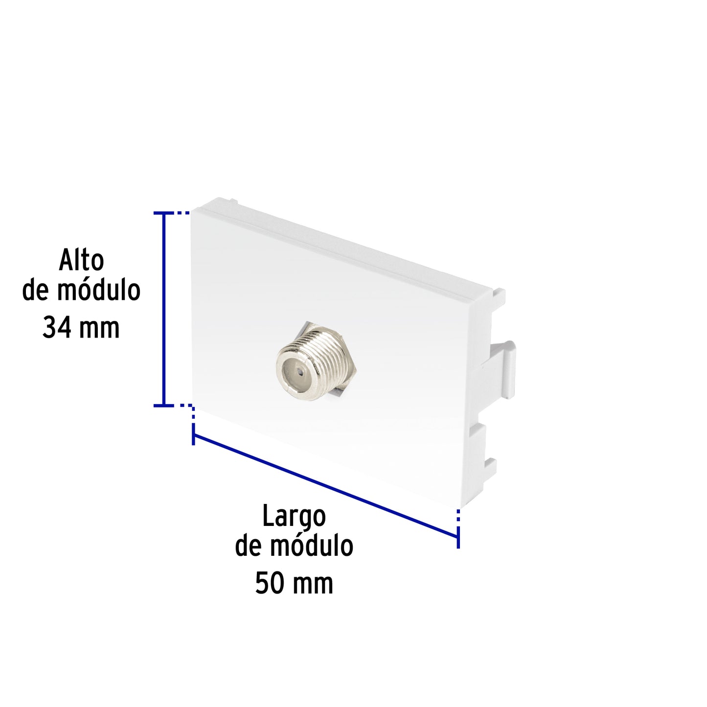 Toma de televisión blanco de 1.5 módulos, línea Lisboa | TV15-LB | 47950