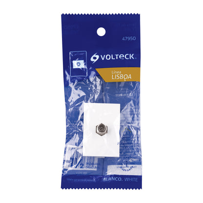 Toma de televisión blanco de 1.5 módulos, línea Lisboa | TV15-LB | 47950