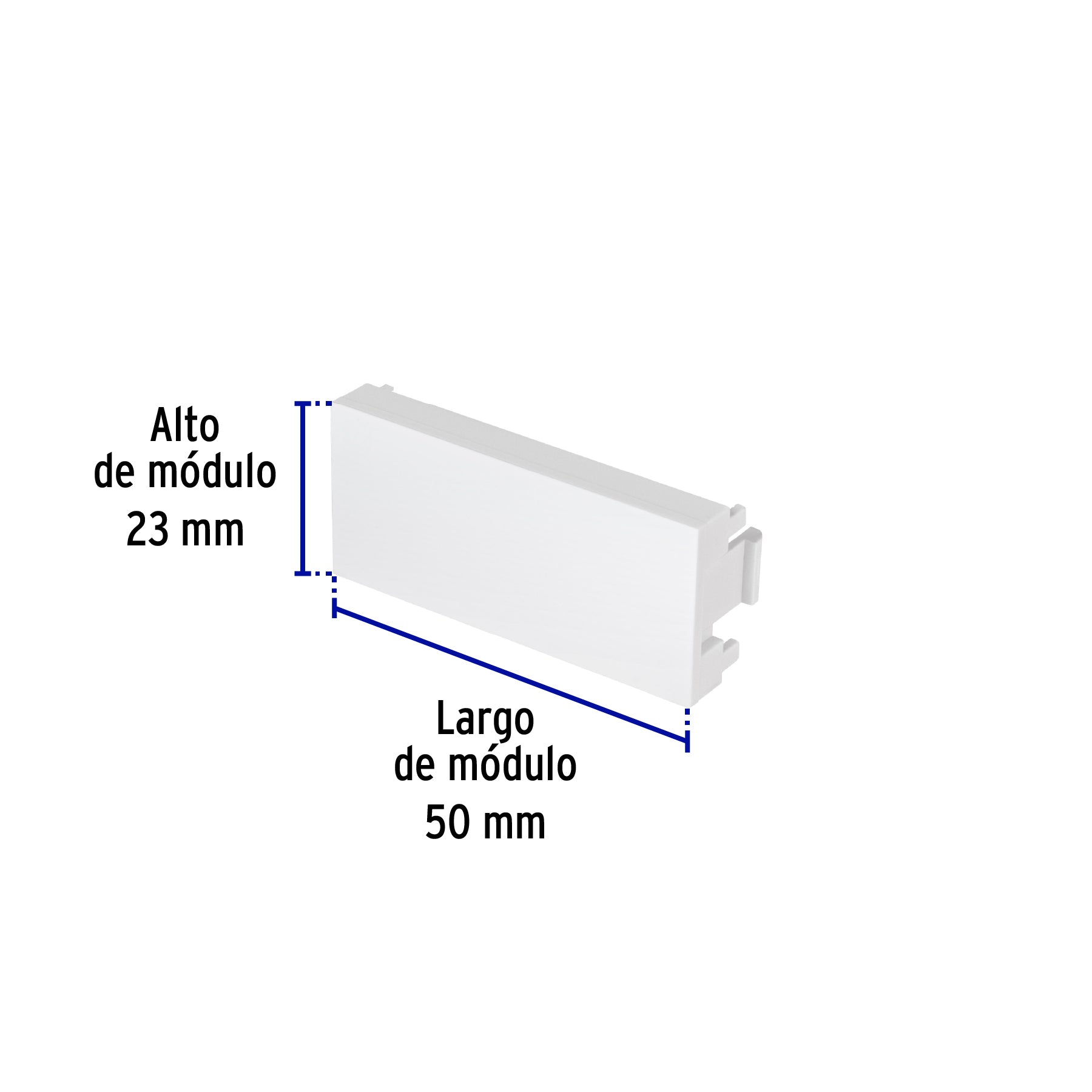 Tapón ciego blanco de 1 módulo, línea Lisboa, Volteck | TA-LB | 47952