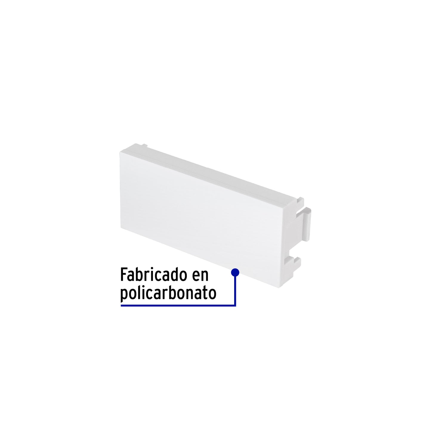 Tapón ciego blanco de 1 módulo, línea Lisboa, Volteck | TA-LB | 47952