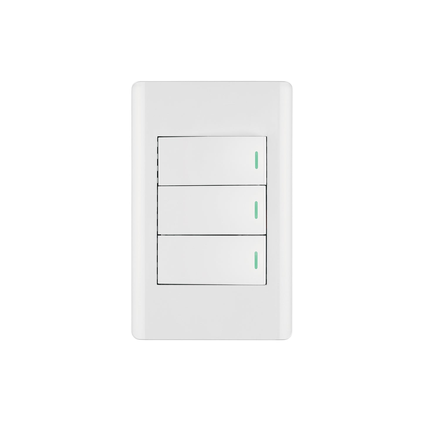 Placa armada blanca 3 interruptores 1 módulo, Lisboa | PA-APTR-LB | 47956