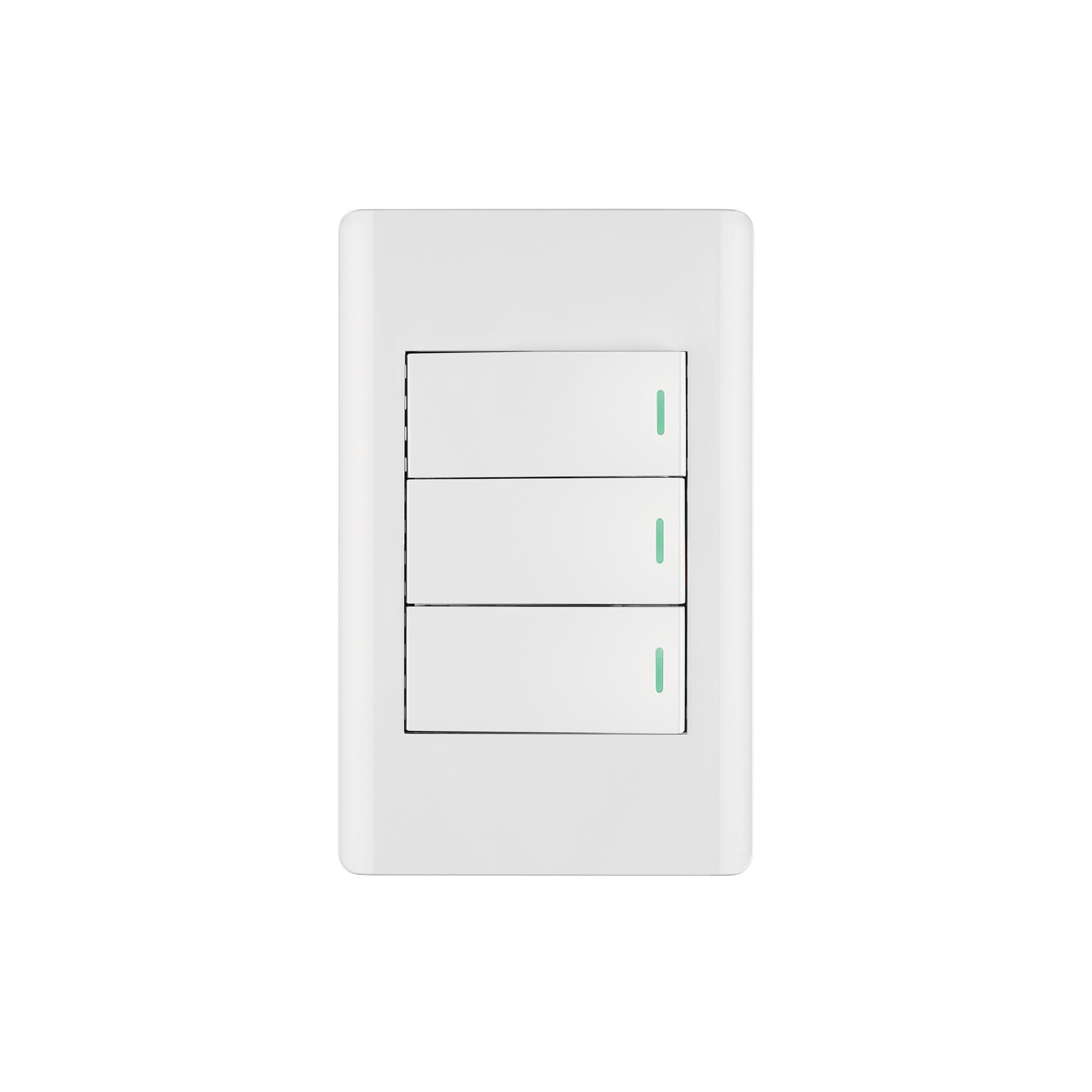 Placa armada blanca 3 interruptores 1 módulo, Lisboa | PA-APTR-LB | 47956