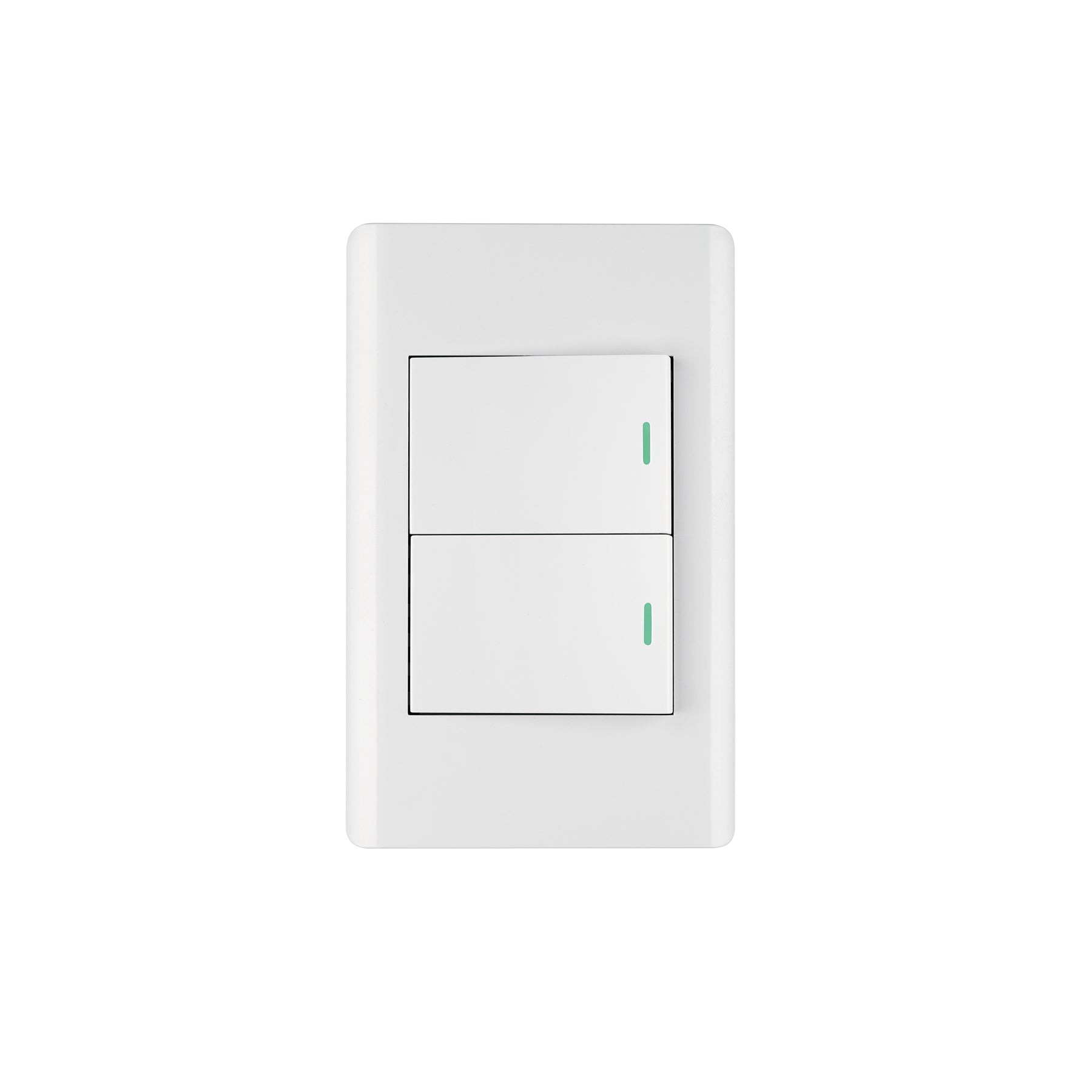 Placa armada blanca 2 interruptores 1.5 módulos, Lisboa | PA-APDO15-LB | 47960