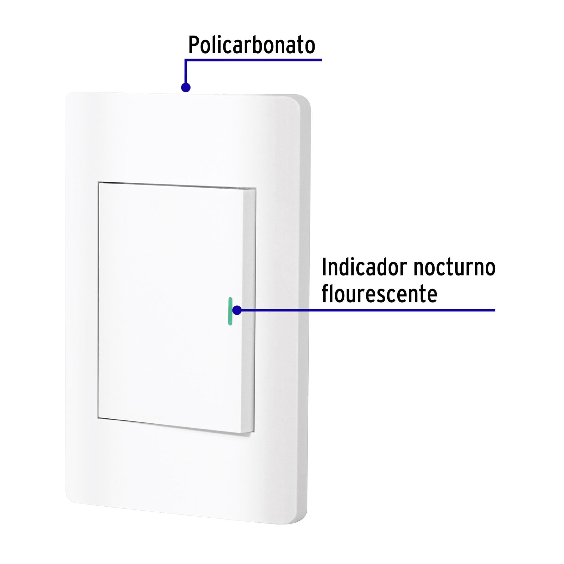 Placa armada blanca 1 interruptor 3 módulos, Lisboa, Volteck | PA-APSE3-LB | 47962