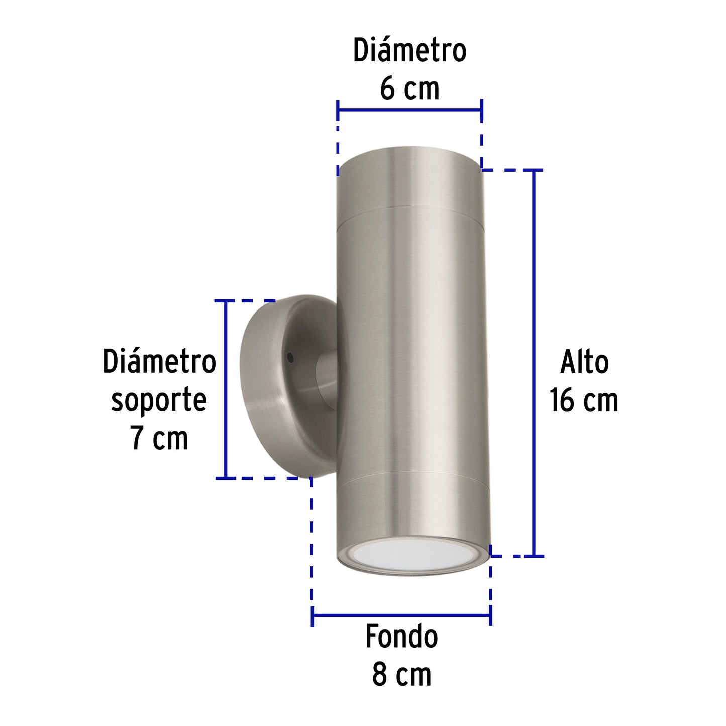 Arbotante satín de LED 10 W de acento 2 spots luz cálida | ARB-201L | 48009