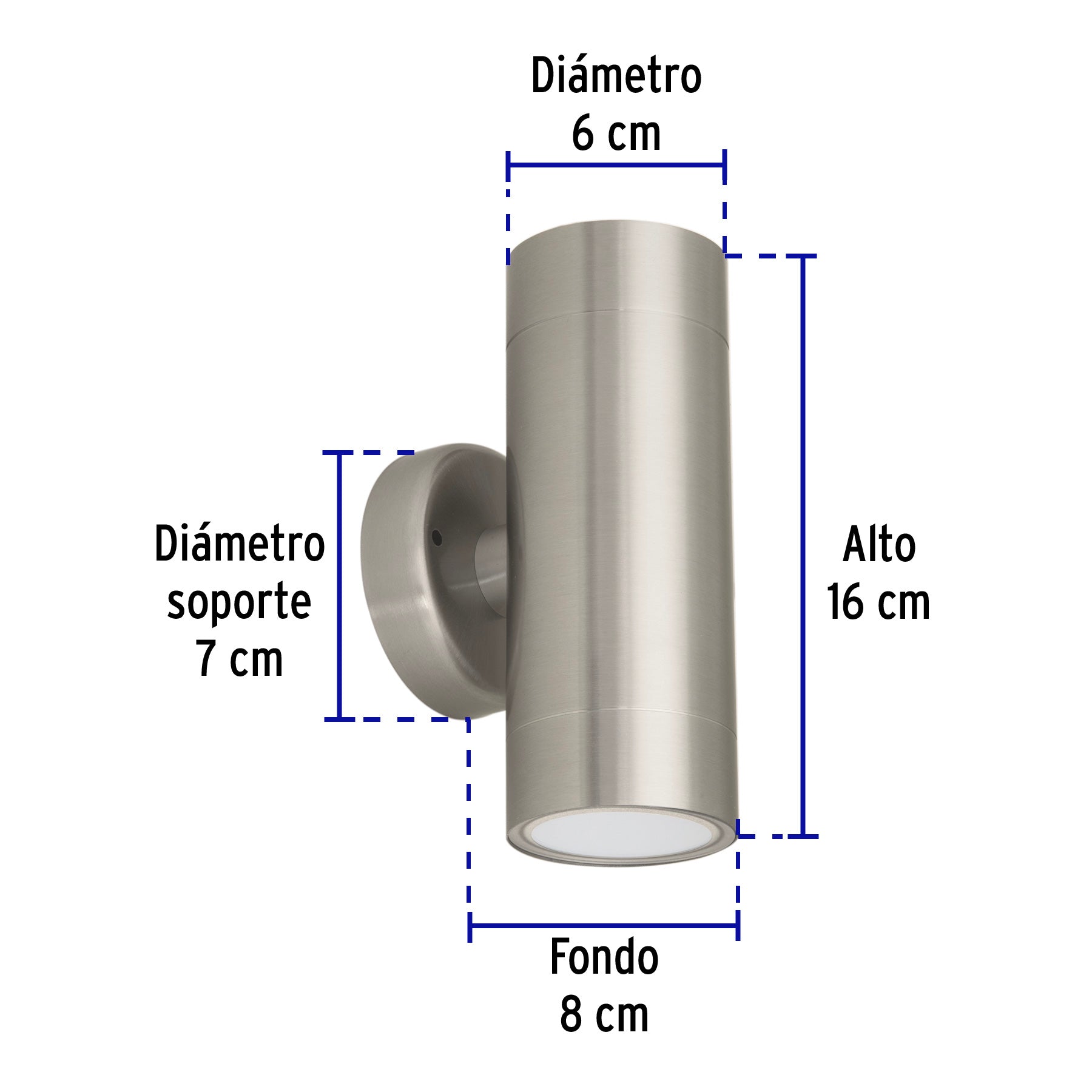 Arbotante satín de LED 10 W de acento 2 spots luz cálida | ARB-201L | 48009