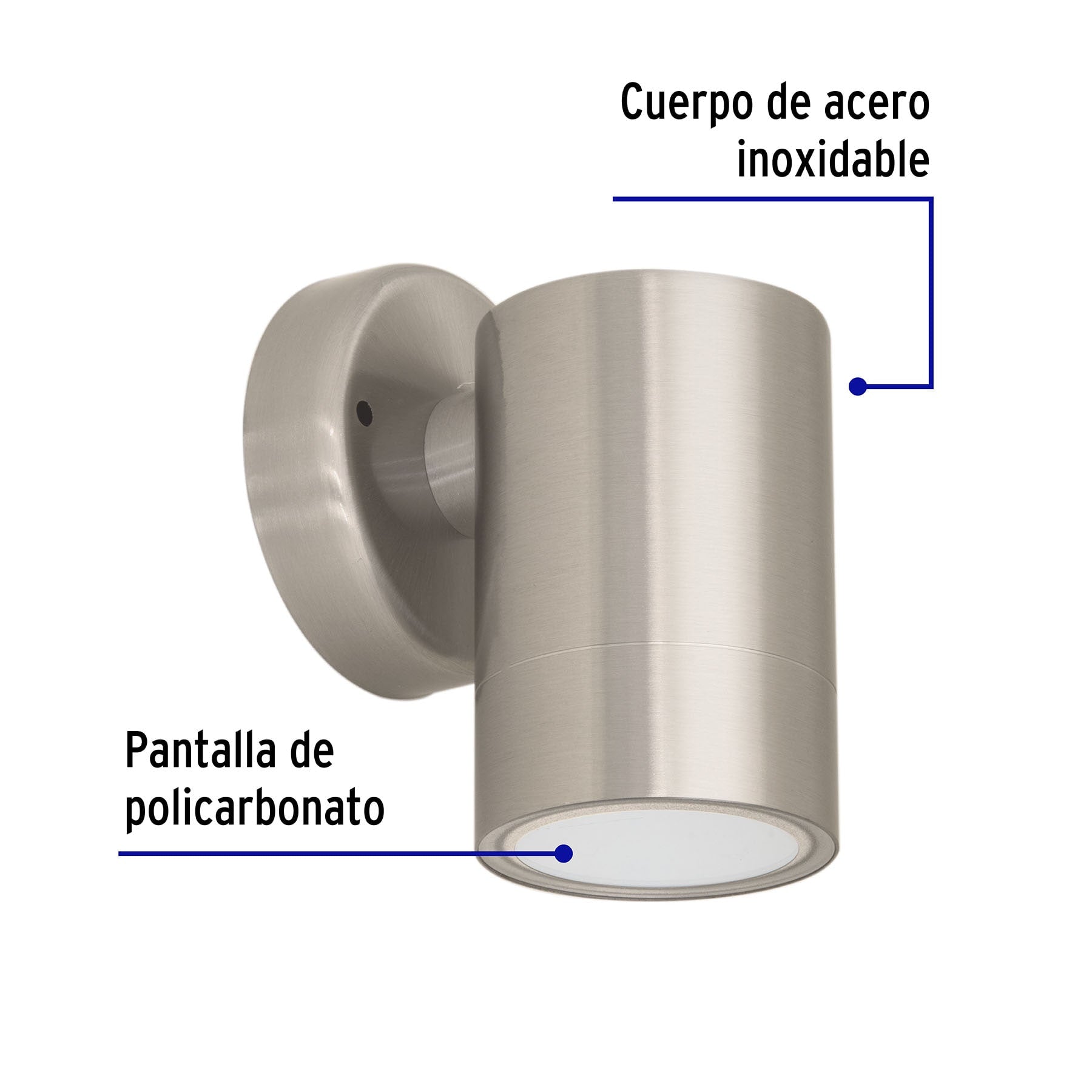Arbotante satín de LED 5 W de acento 1 spot luz cálida | ARB-202L | 48010