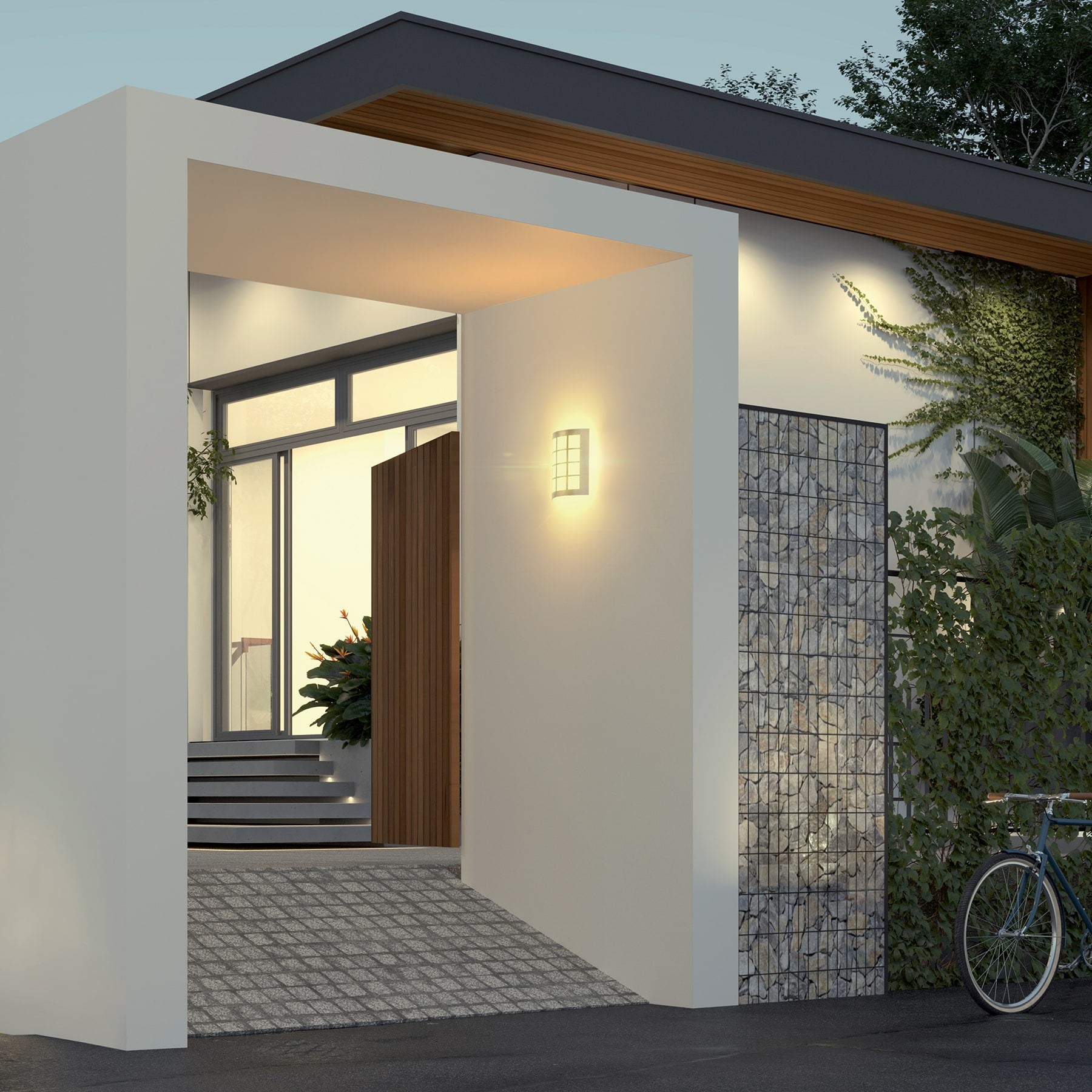 Arbotante decorativo de LED 15 W acero inoxidable luz cálida | ARB-003L | 48011