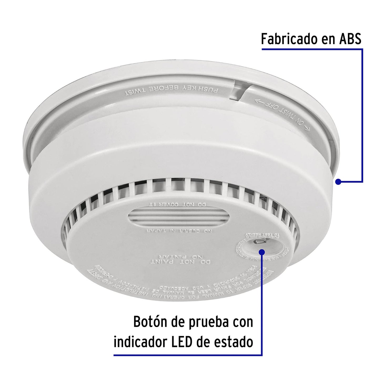 Detector de humo con alarma, Volteck | ALHU-132 | 48023
