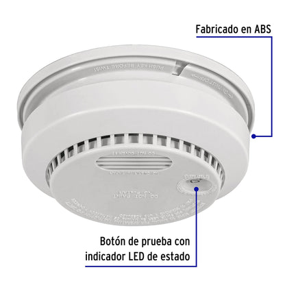 Detector de humo con alarma, Volteck | ALHU-132 | 48023