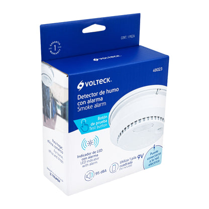 Detector de humo con alarma, Volteck | ALHU-132 | 48023
