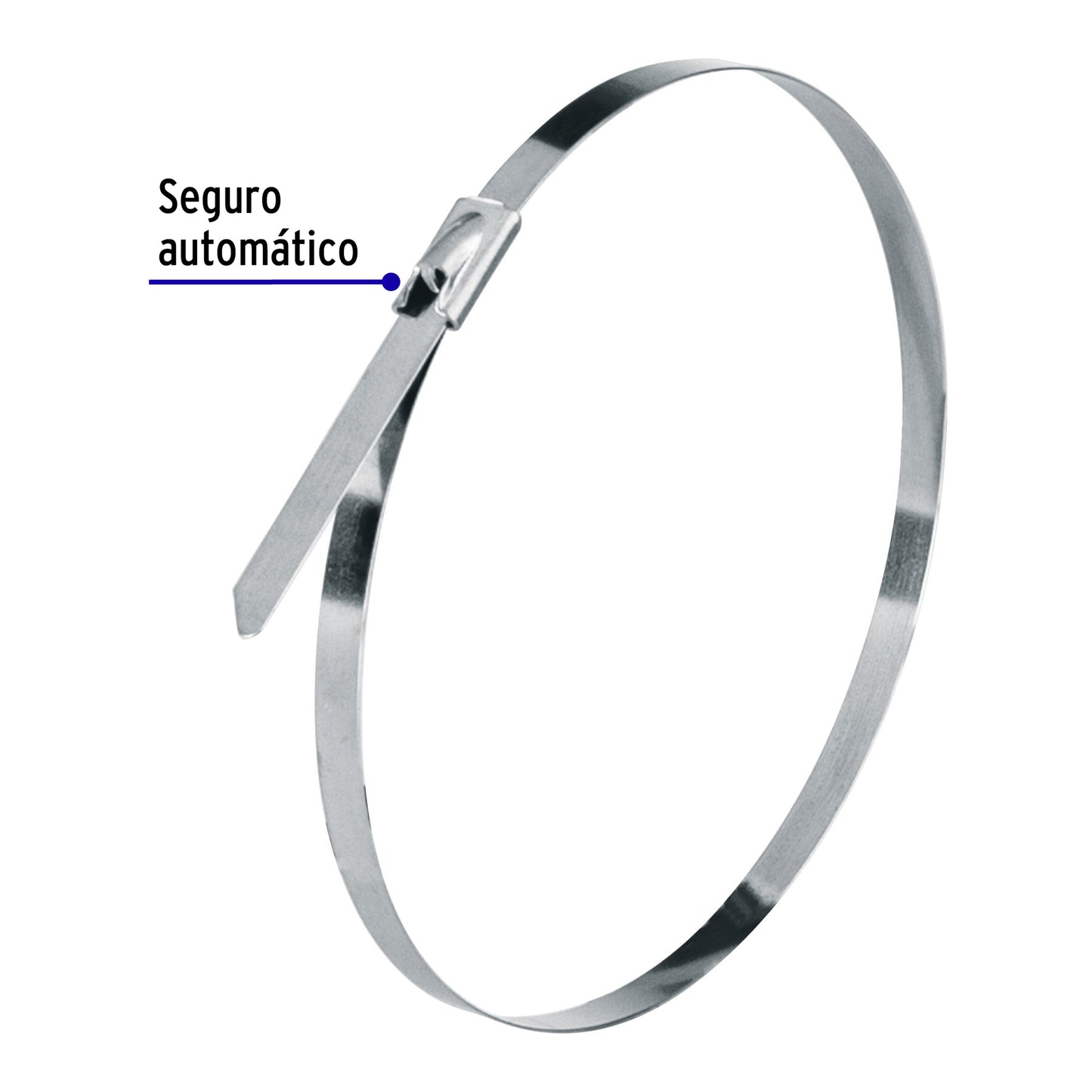 Bolsa con 10 cinchos de 29 cm,acero inoxidable,99 lb,VOLTECK | CINM-20029 | 48040