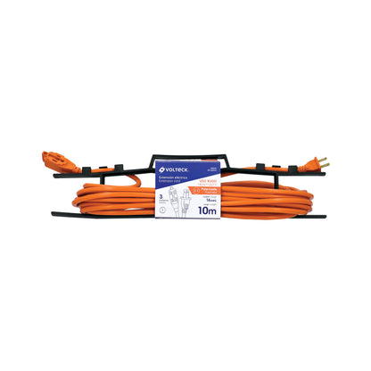 Extensión eléctrica de uso rudo 10 m 2x16 AWG, Volteck | ER-10X16 | 48046