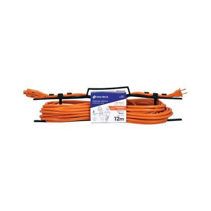 Extensión eléctrica de uso rudo 12 m 2x16 AWG, Volteck | ER-12X16 | 48047