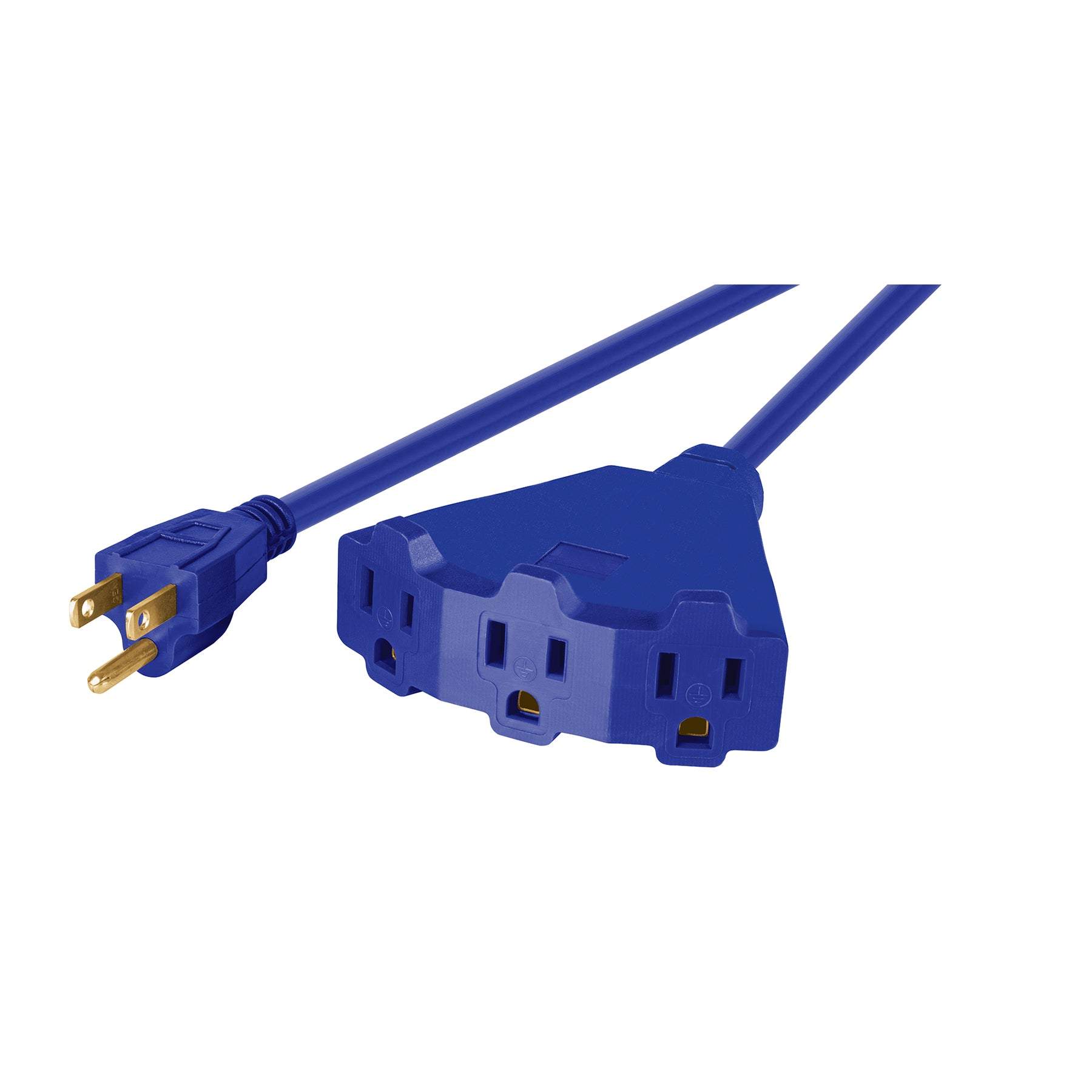 Extensión triple uso rudo 8 m tipo abanico 3x16 AWG, Volteck | ERA3-8X16 | 48063