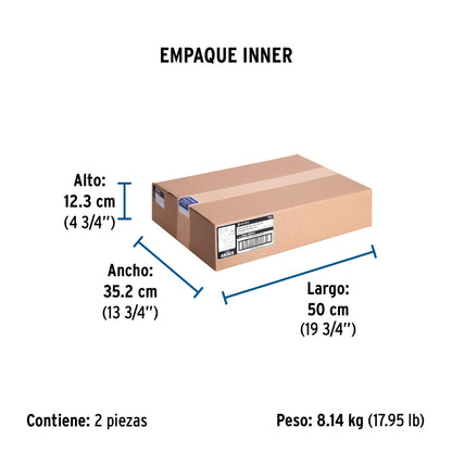 Extensión reforzada aterrizada 30 m 3x14 AWG, Volteck | ERA-30X14 | 48069