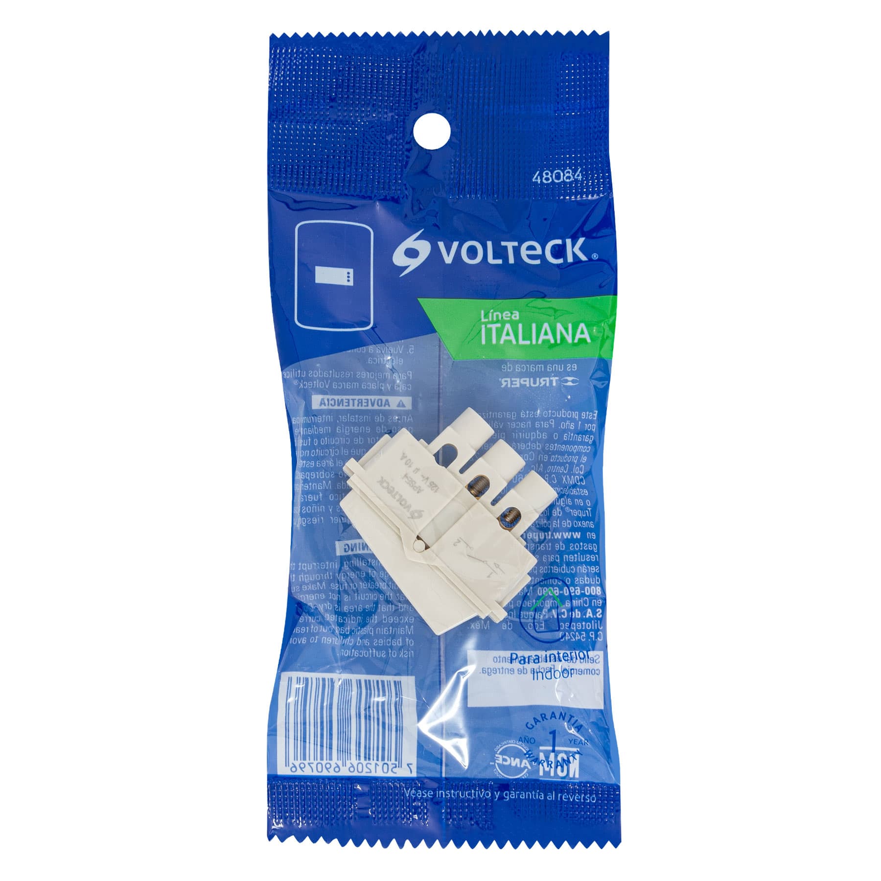 Interruptor sencillo, línea Italiana, color marfil, Volteck | APSE-I | 48084