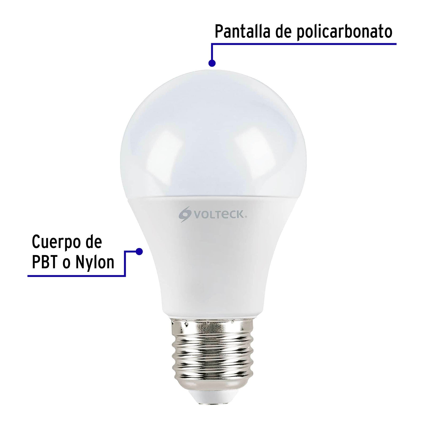 Pack de 4 lámparas LED A19 9 W (equiv. 60 W), luz cálida | LED-60CX4 | 48085
