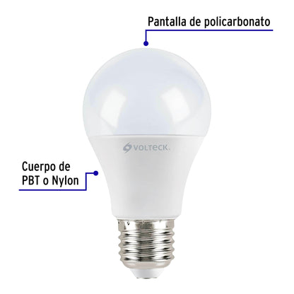Pack de 4 lámparas LED A19 9 W (equiv. 60 W), luz cálida | LED-60CX4 | 48085