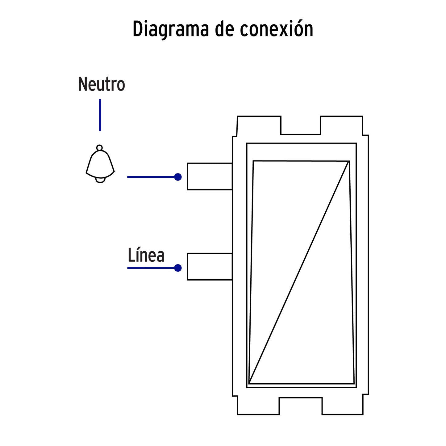 Interruptor para timbre, línea Italiana, color marfil | APTI-I | 48099