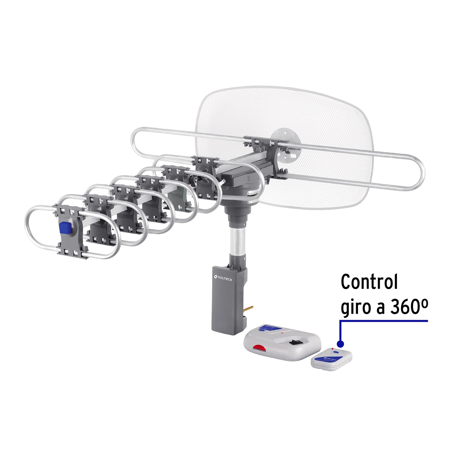 Antena aérea para TV HD, giratoria 360° con control y cable | ANGI-360B | 48114