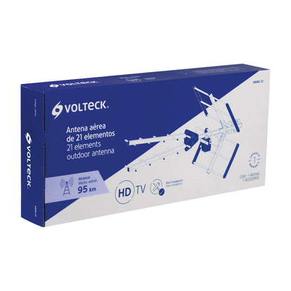Antena aérea para TV HD, 17 elementos, Volteck | ANAE-21 | 48124