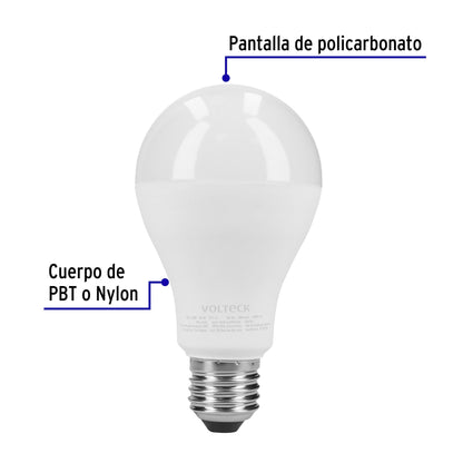 Pack de 4 lámparas LED A19 18 W (equiv. 125 W), luz de día | LED-125FX4 | 48129