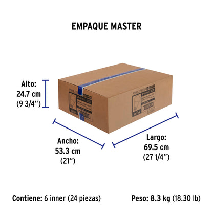 Pack de 4 lámparas LED A19 18 W (equiv. 125 W), luz de día | LED-125FX4 | 48129